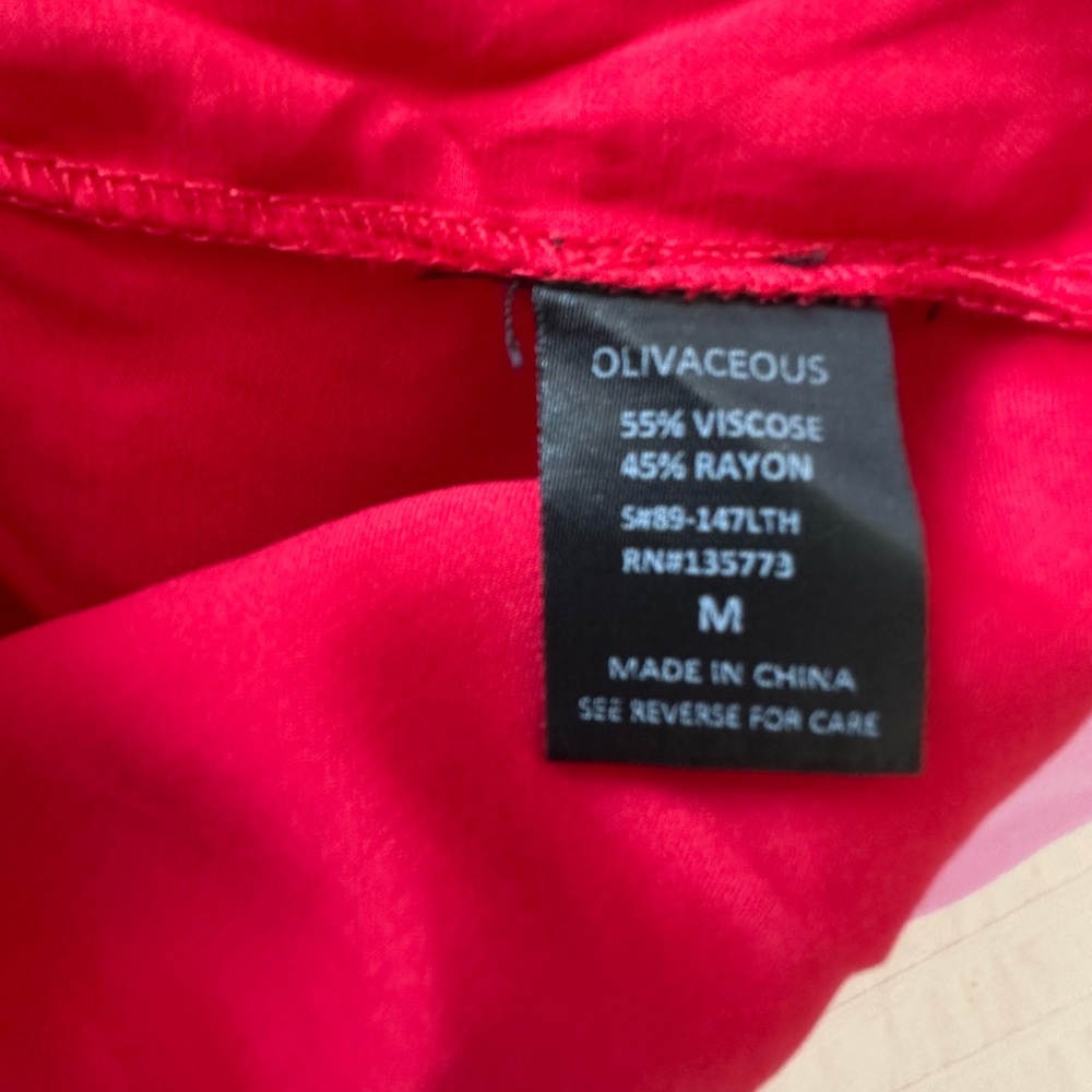 Olivaceous Vibrant Red Camisole - Picture 5 of 5